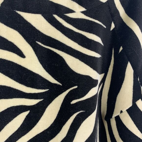 Milly New York Sz 4 Dress Y2K Zebra Animal Print Velvet Sleeveless Sheath Black - Picture 7 of 16